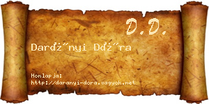 Darányi Dóra névjegykártya